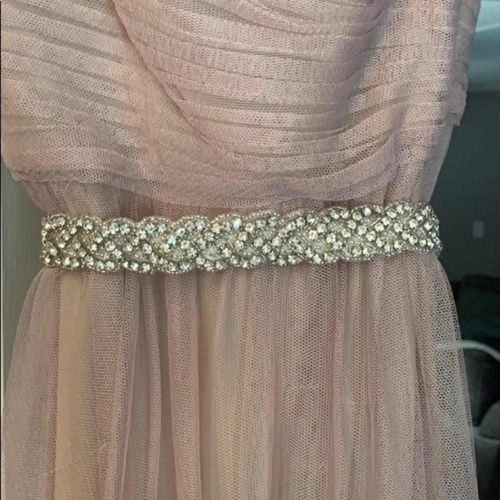 Formal lace dress.